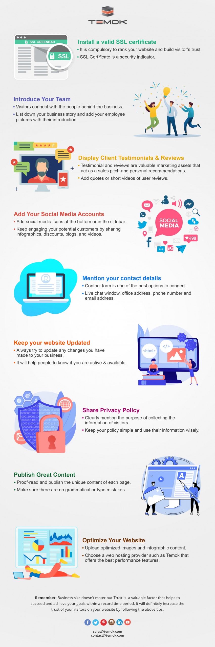 Improve The Trust of Visitors On Your Website - Infographic